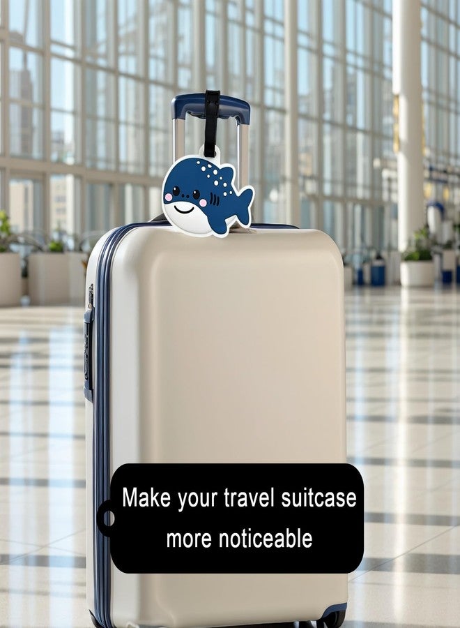 ANINIUCN Luggage Tags for Suitcases - Cute Whale Shark Bag Tag, Durable Silicone ID Label with Privacy Card, Travel Accessories for Kids and Adults, Backpack & Baggage Identifier (Whale Shark) - Image 5